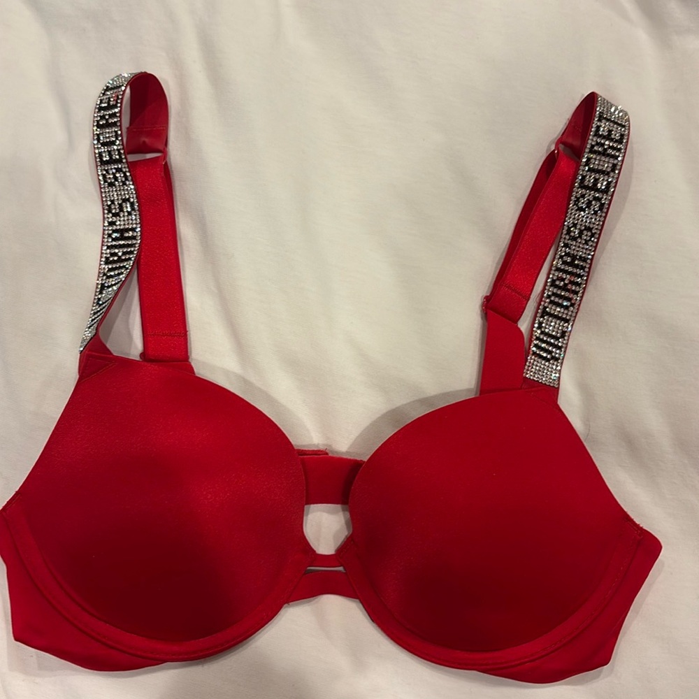 BN Victoria’s Secret red bra with crystals